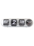 Karlsson Silver Tube Flip Wall Clock, UK version