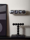 Karlsson Silver Tube Flip Wall Clock, UK version