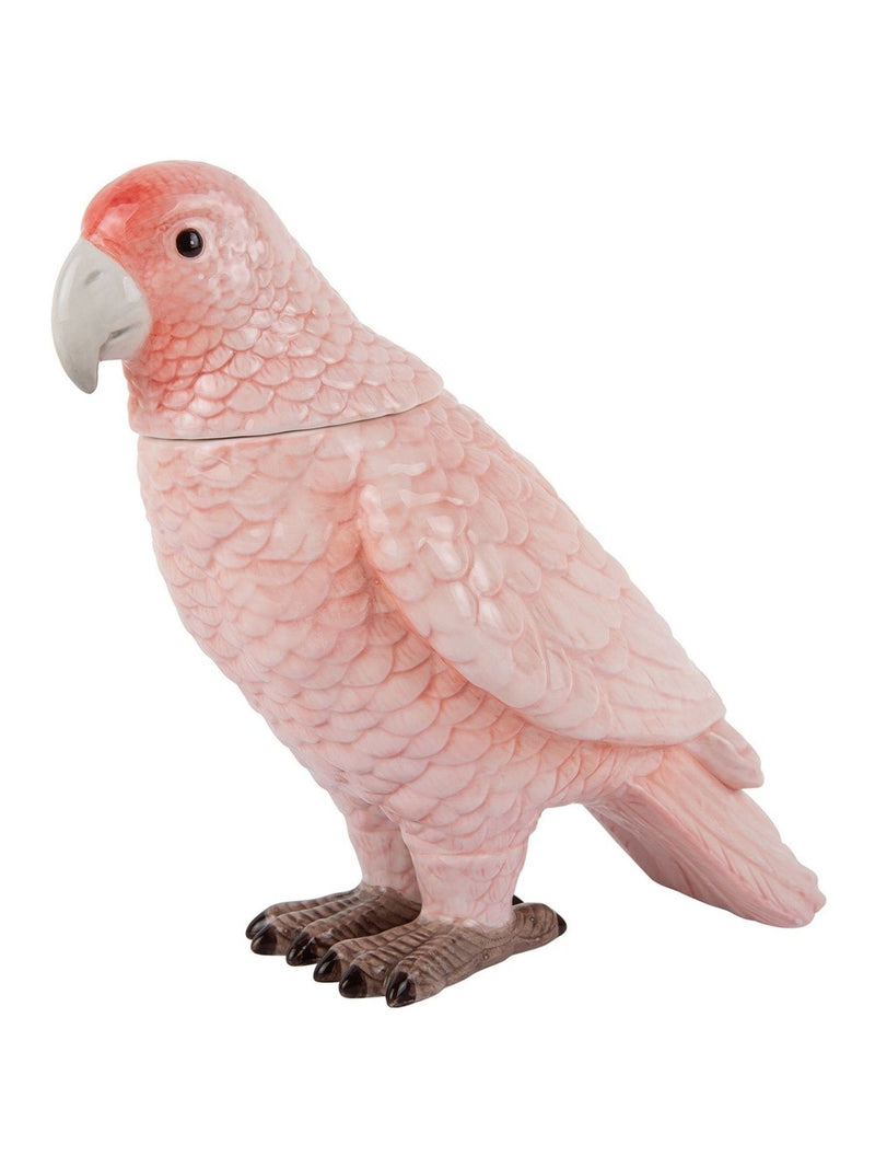 Present Time soft pink bird storage jar 20.5cm (British brand)