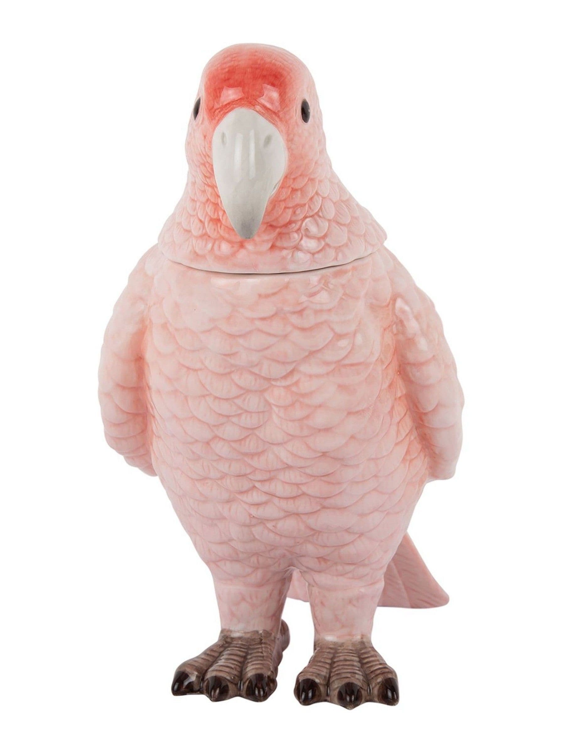 Present Time soft pink bird storage jar 20.5cm (British brand)