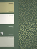 Graham & Brown Olive Gilded Leaf 10M Wallpaper