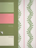 Graham & Brown laurel leaf stripe wallpaper sample A4 - British product