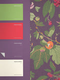 Graham & Brown Plum Craftwork Trail wallpaper sample A4, UK version