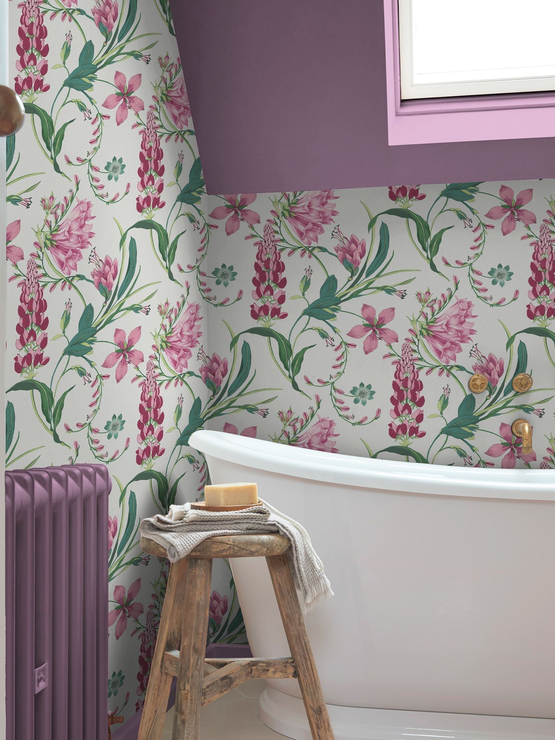 Graham & Brown Duck Egg Botanists Scroll Wallpaper Sample