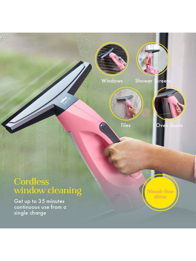 Swan pink cordless window vacuum cleaner - British product