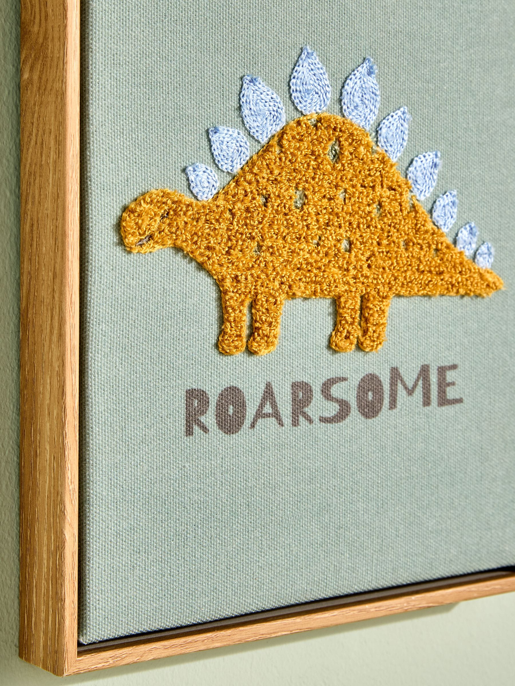 Jojo Maman Bébé Set of 3 Dinosaur Embroidered Wall Art