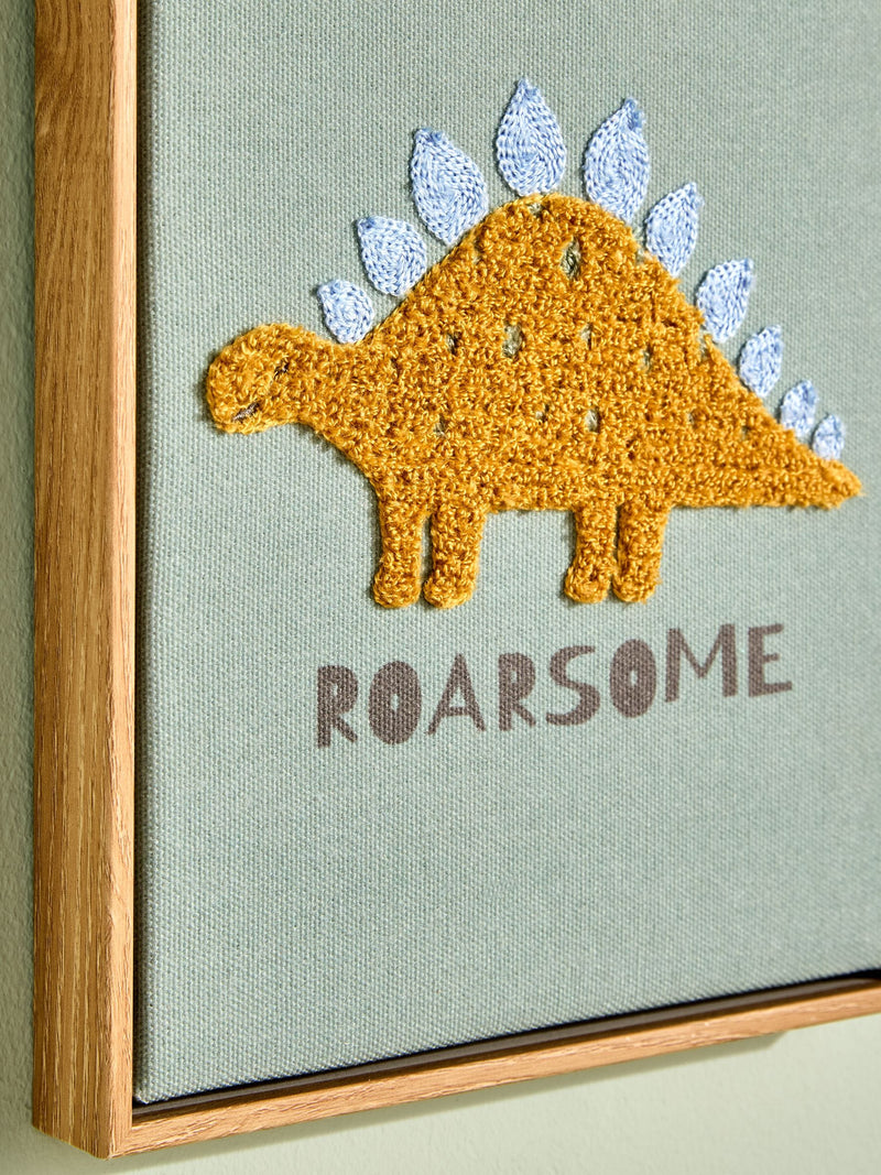 Jojo Maman Bébé Set of 3 Dinosaur Embroidered Wall Art
