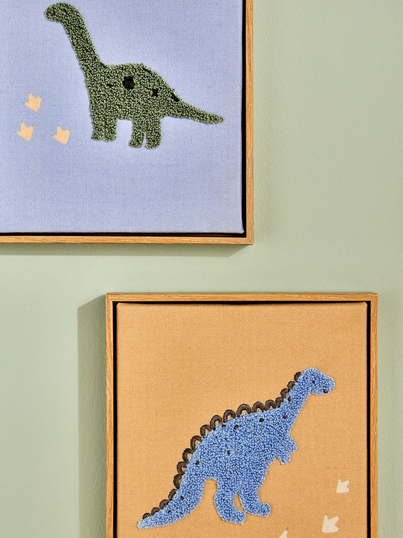 Jojo Maman Bébé Set of 3 Dinosaur Embroidered Wall Art