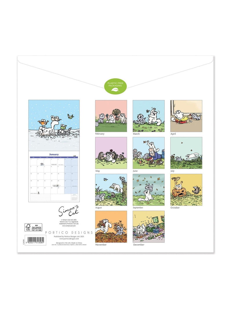 Portico Designs Simon's Cat 2026 calendar diary set, UK version