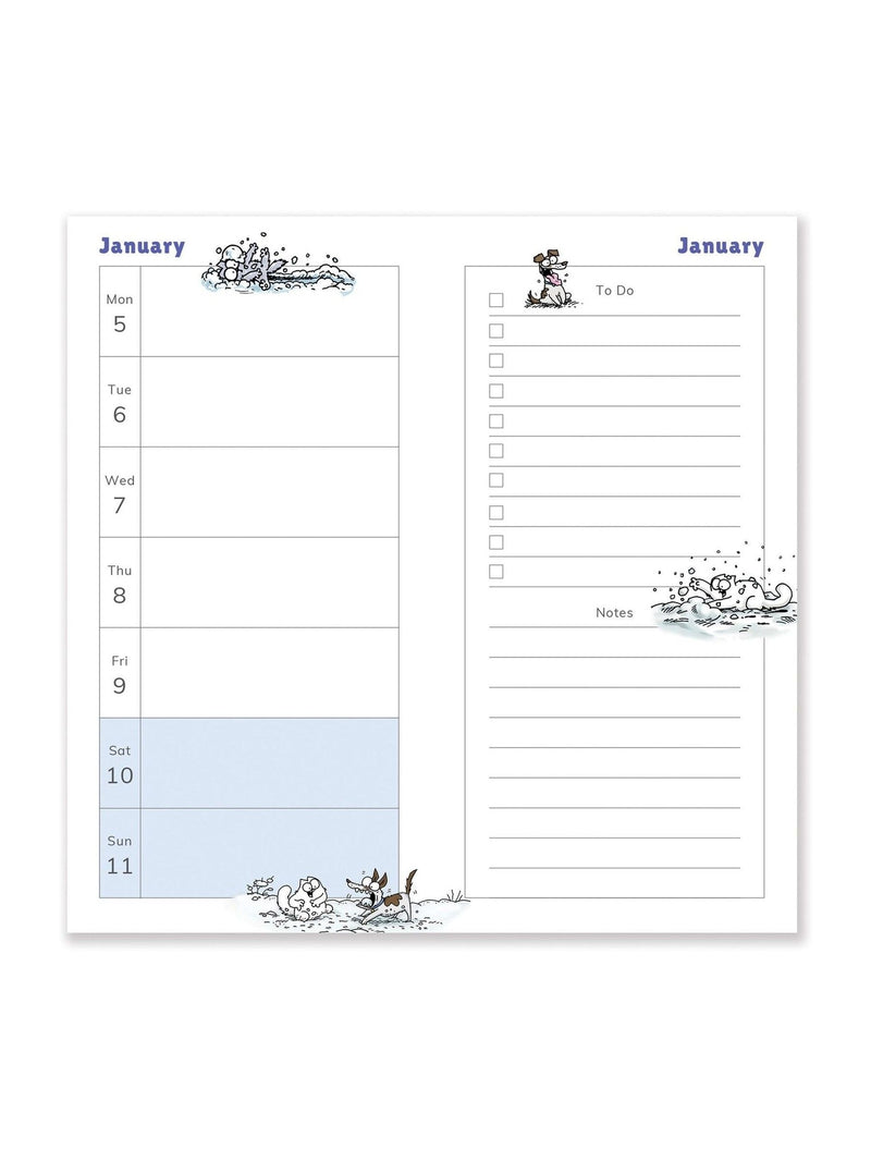 Portico Designs Simon's Cat 2026 calendar diary set, UK version