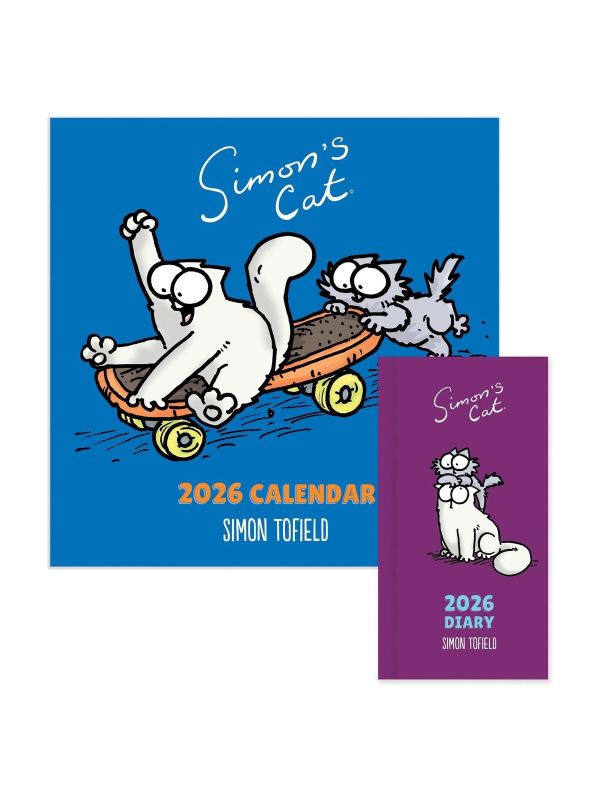 Portico Designs Simon's Cat 2026 calendar diary set, UK version
