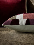 Cushion green cut velvet zig 40x59cm, imported from the UK