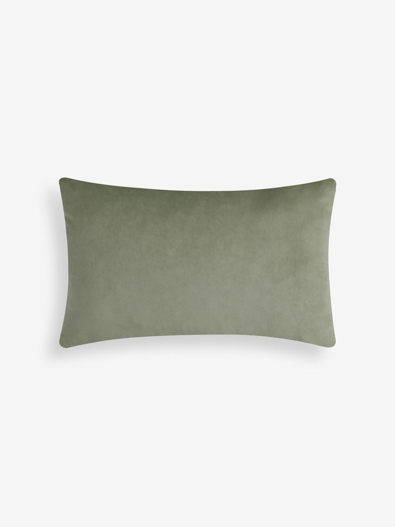 Cushion green cut velvet zig 40x59cm, imported from the UK