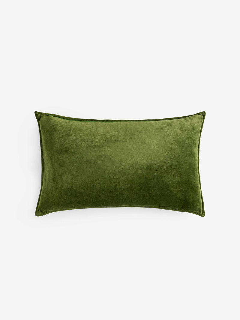 Green velvet embellished lobster cushion 50x30cm (British brand)