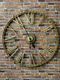 Charles Bentley bronze wrought iron skeleton design wall clock 95cm - British product