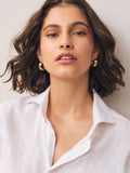 Gold tone hoop earrings, imported from the UK