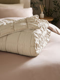 Natural Darcie pink quilted bedspread recycled polyester (British brand)