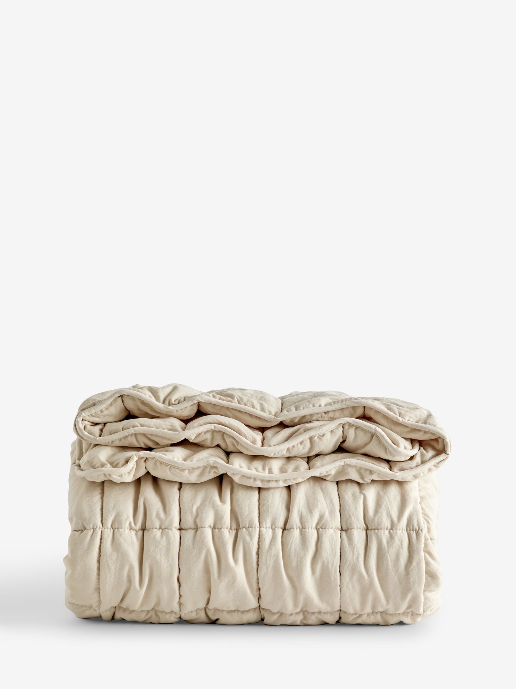 Natural Darcie pink quilted bedspread recycled polyester (British brand)