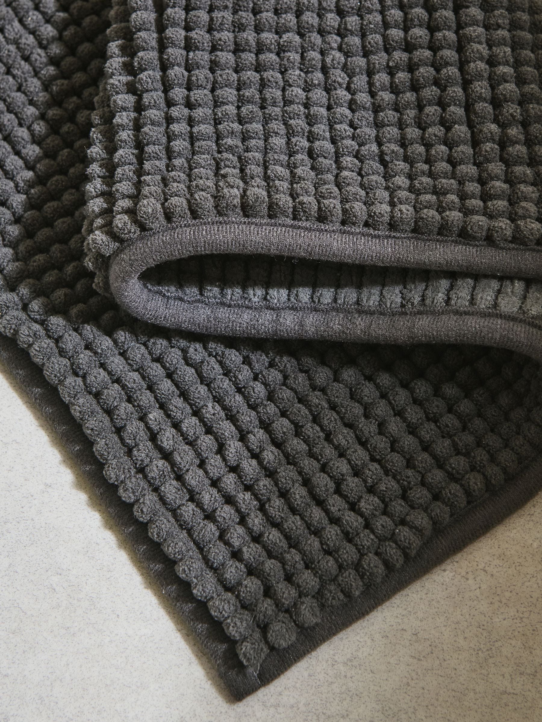 Bobble bath and pedestal mat set charcoal grey - British product