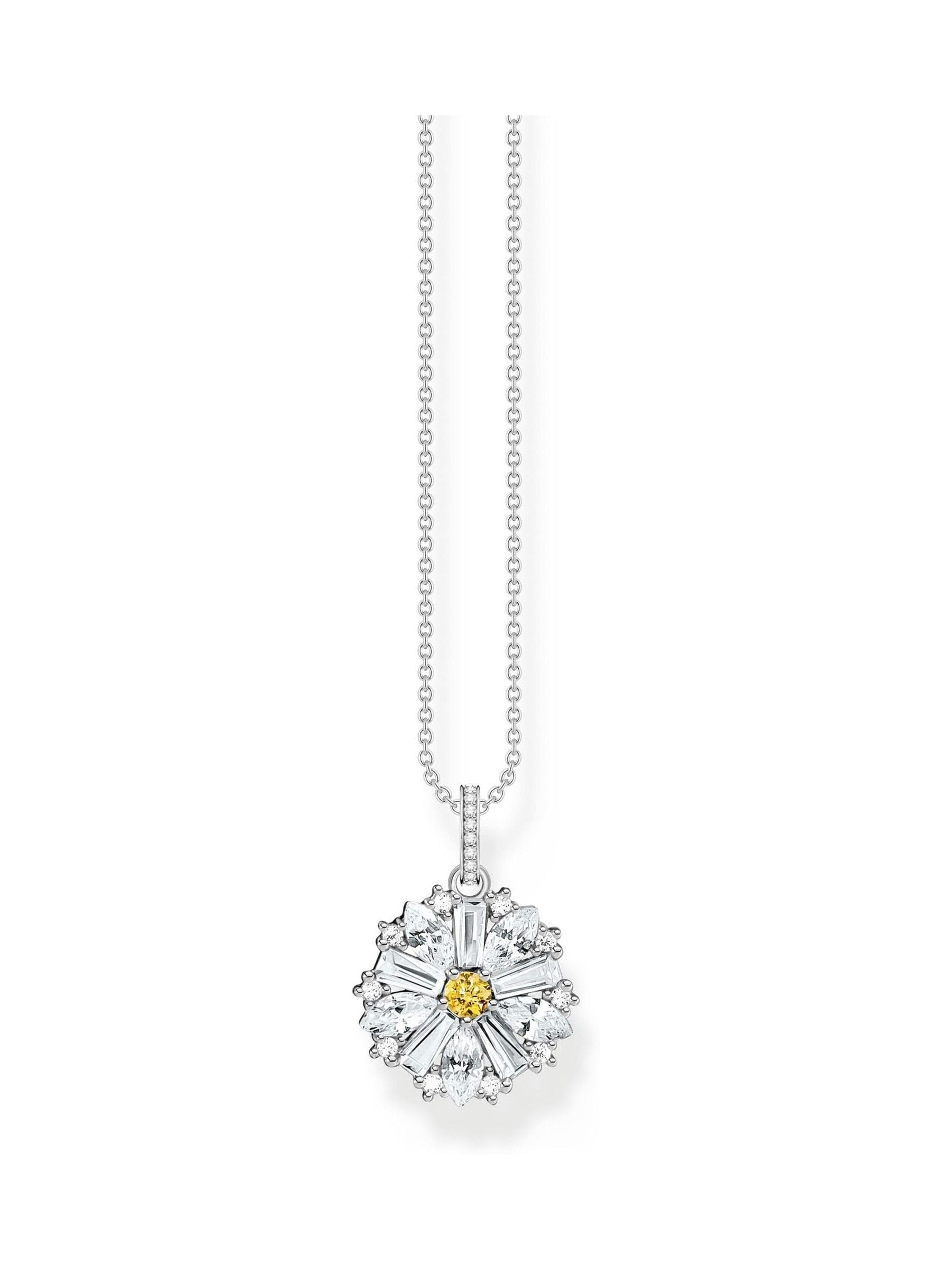 Thomas Sabo Yellow Lovely Daisy Chain Necklace With Pendant