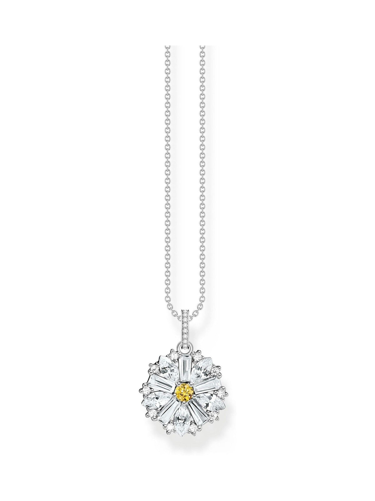 Thomas Sabo Yellow Lovely Daisy Chain Necklace With Pendant