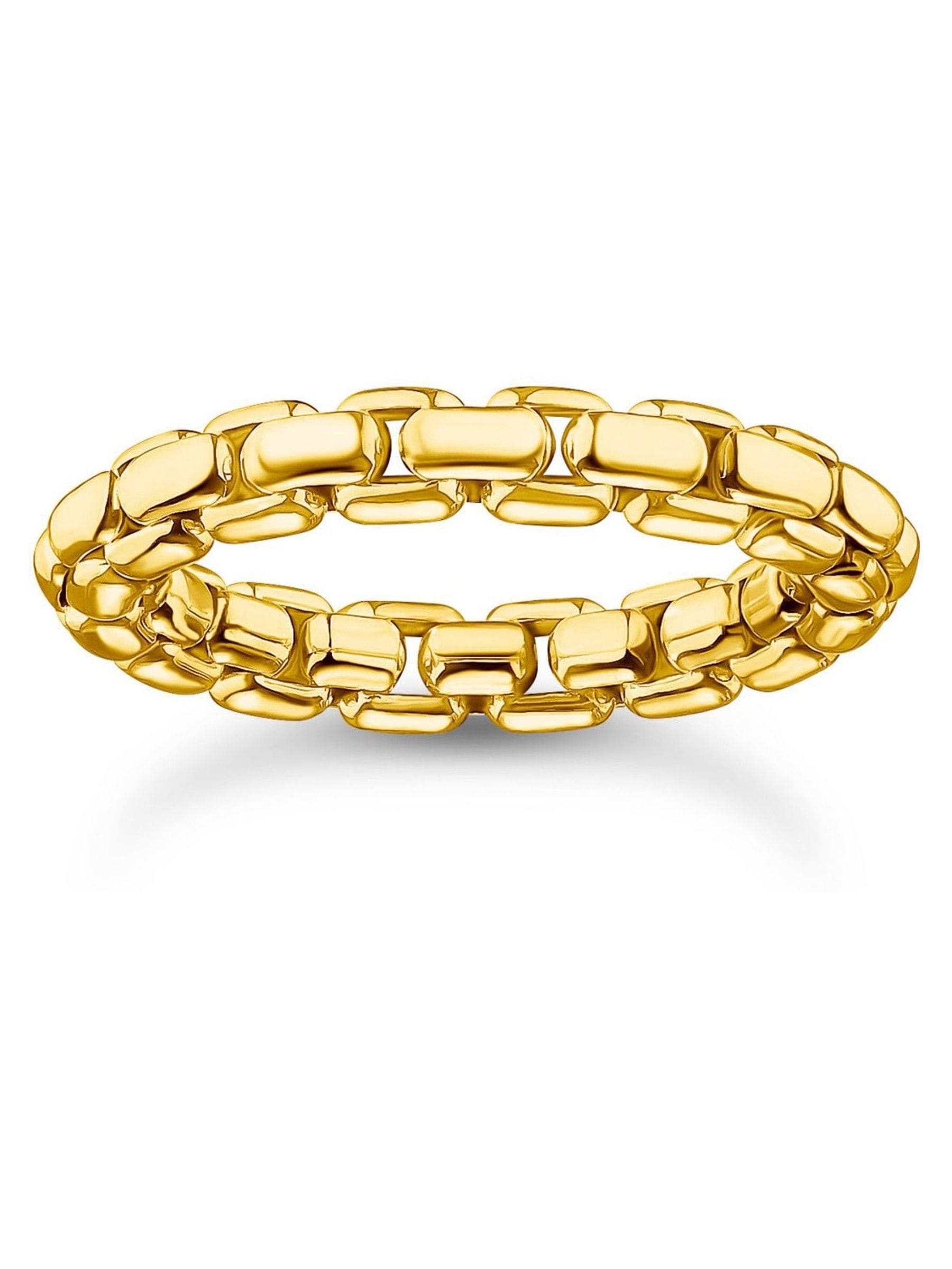 Thomas Sabo Gold Tone Box Chain Ring (British brand)