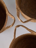 Natural hanging storage baskets 3 pack, UK version