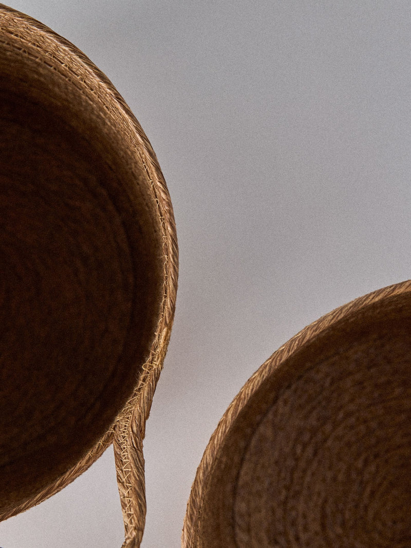 Natural hanging storage baskets 3 pack, UK version