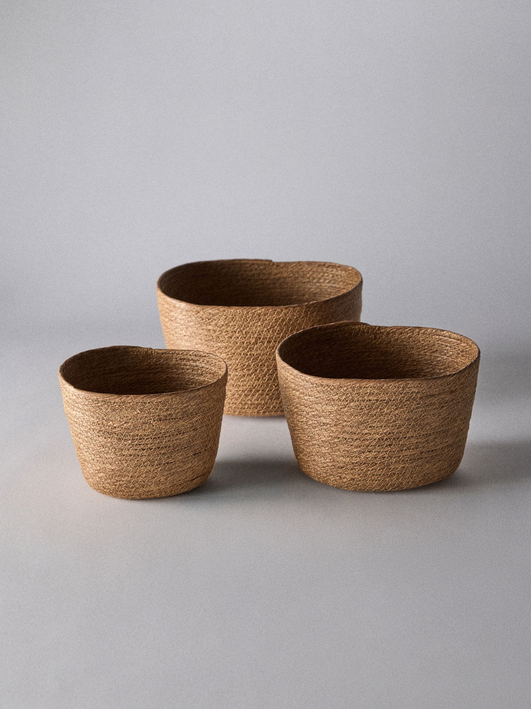 The Set natural oval storage baskets 3 pack - British product