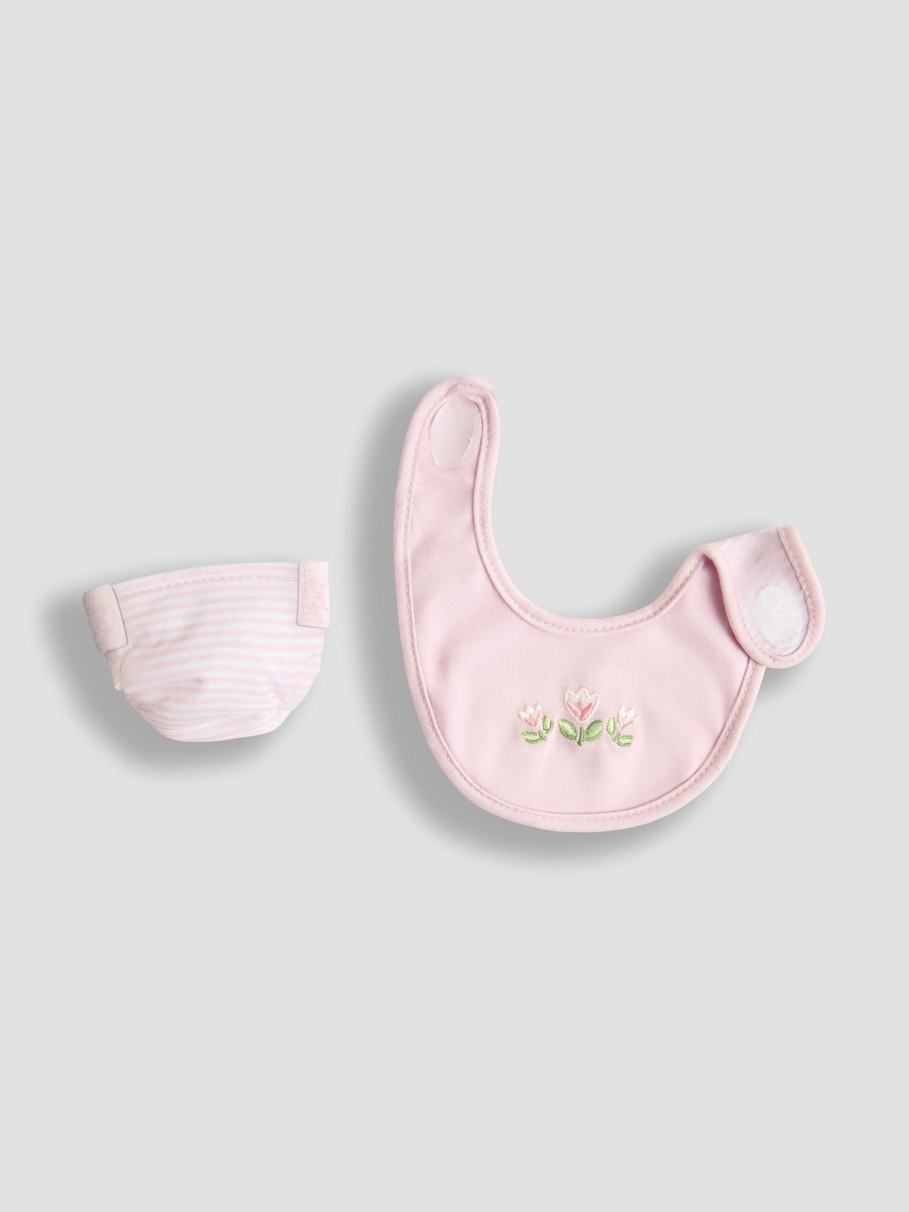 JoJo Maman Bébé doll changing set with bag and accessories (British brand)