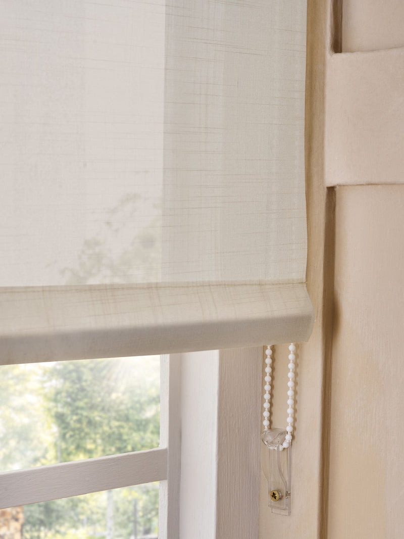 Natural sheer roller blind 100% polyester (British brand)