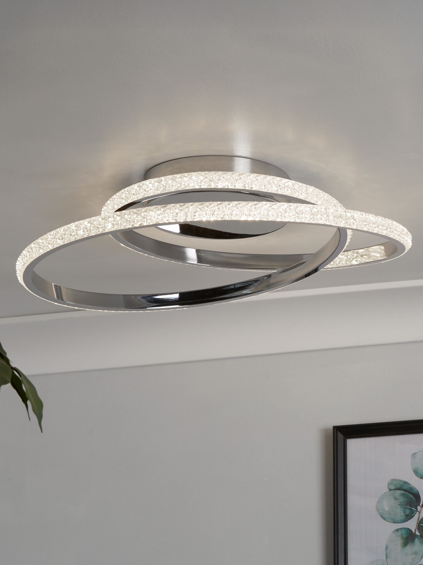 Searchlight chrome LED ceiling light 48.5cm - British product