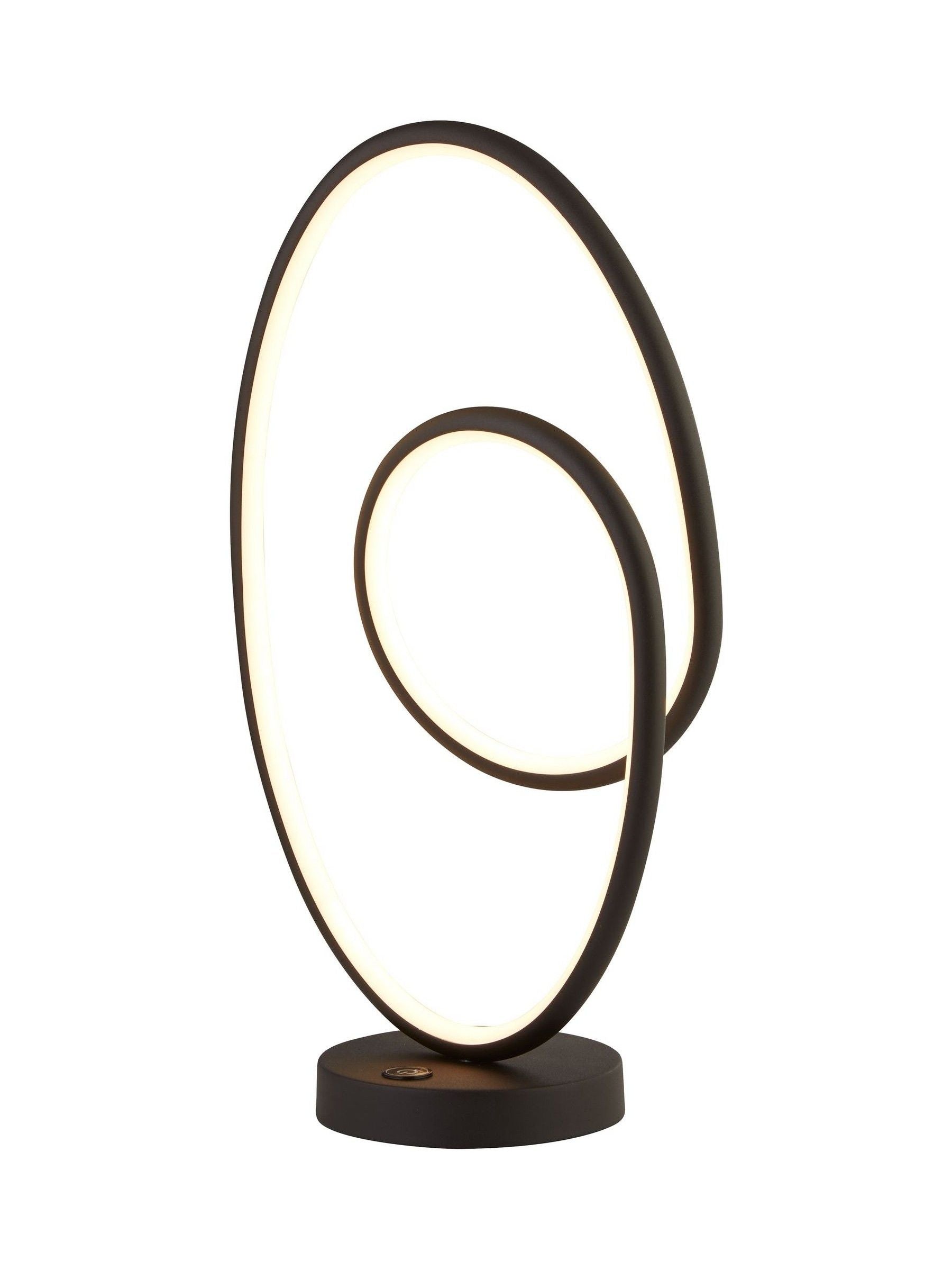 Searchlight black and white LED touch table lamp 47cm, UK version