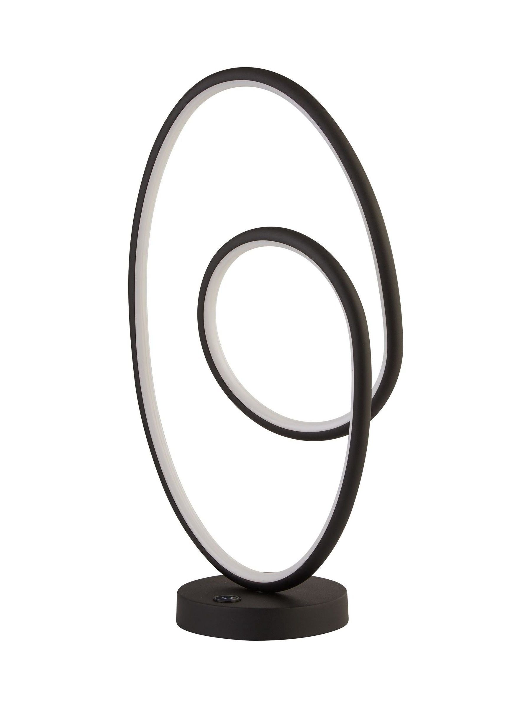 Searchlight black and white LED touch table lamp 47cm, UK version
