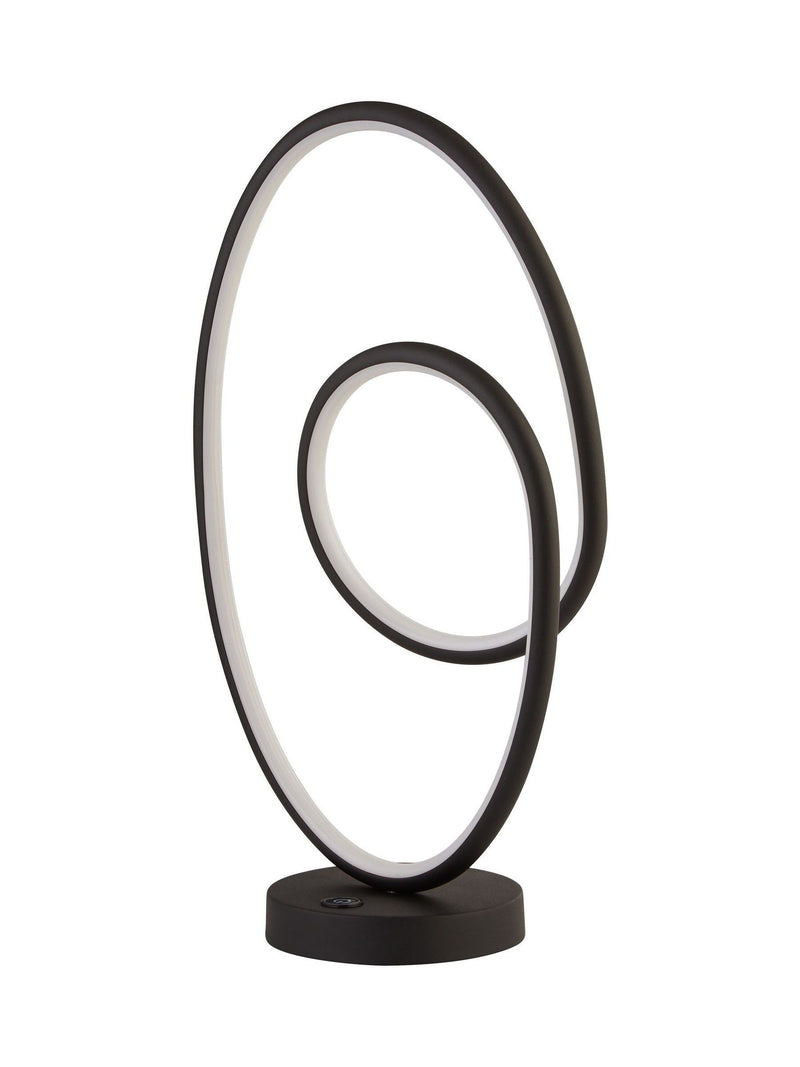 Searchlight black and white LED touch table lamp 47cm, UK version