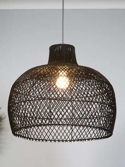 Next Searchlight Black Phuket Rattan Pendant Lampshade 52cm- Buy online at McGrocer