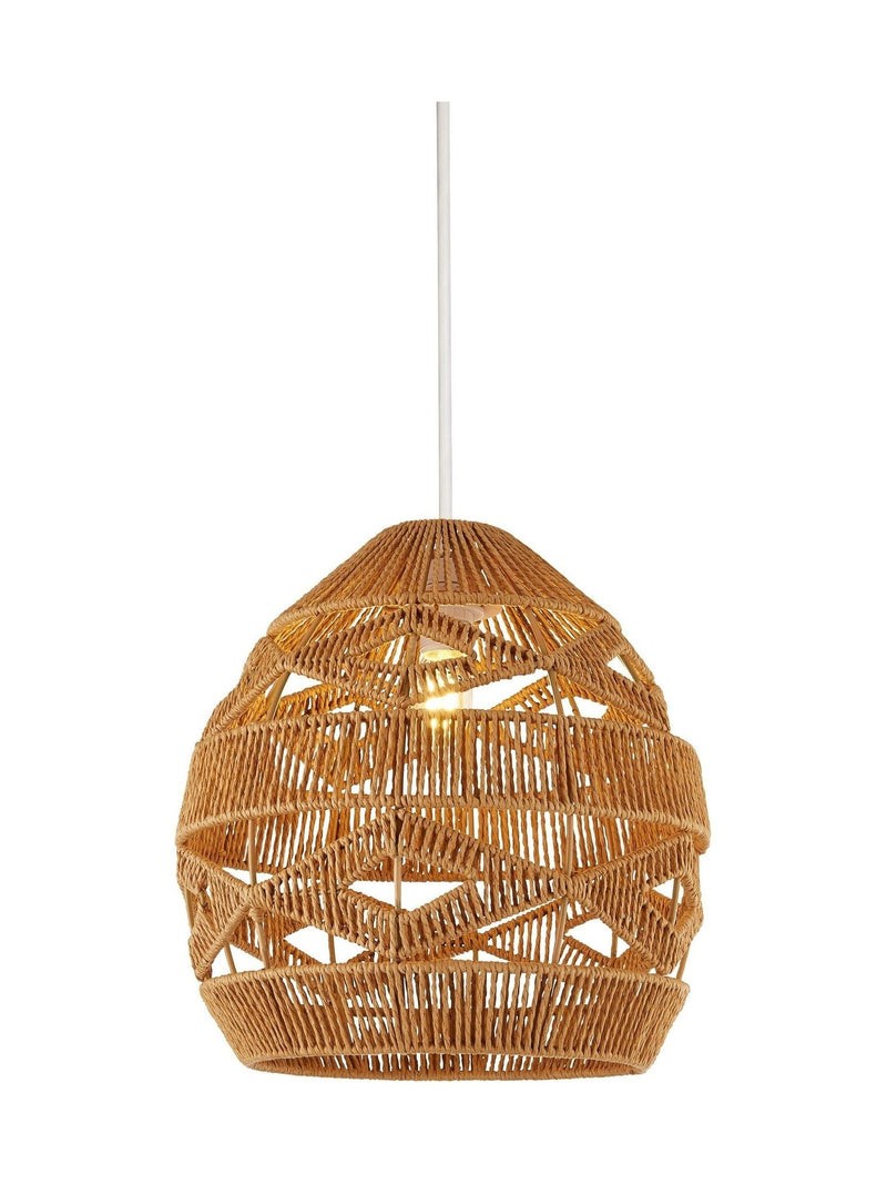 Searchlight Kaia woven rattan pendant light - British product