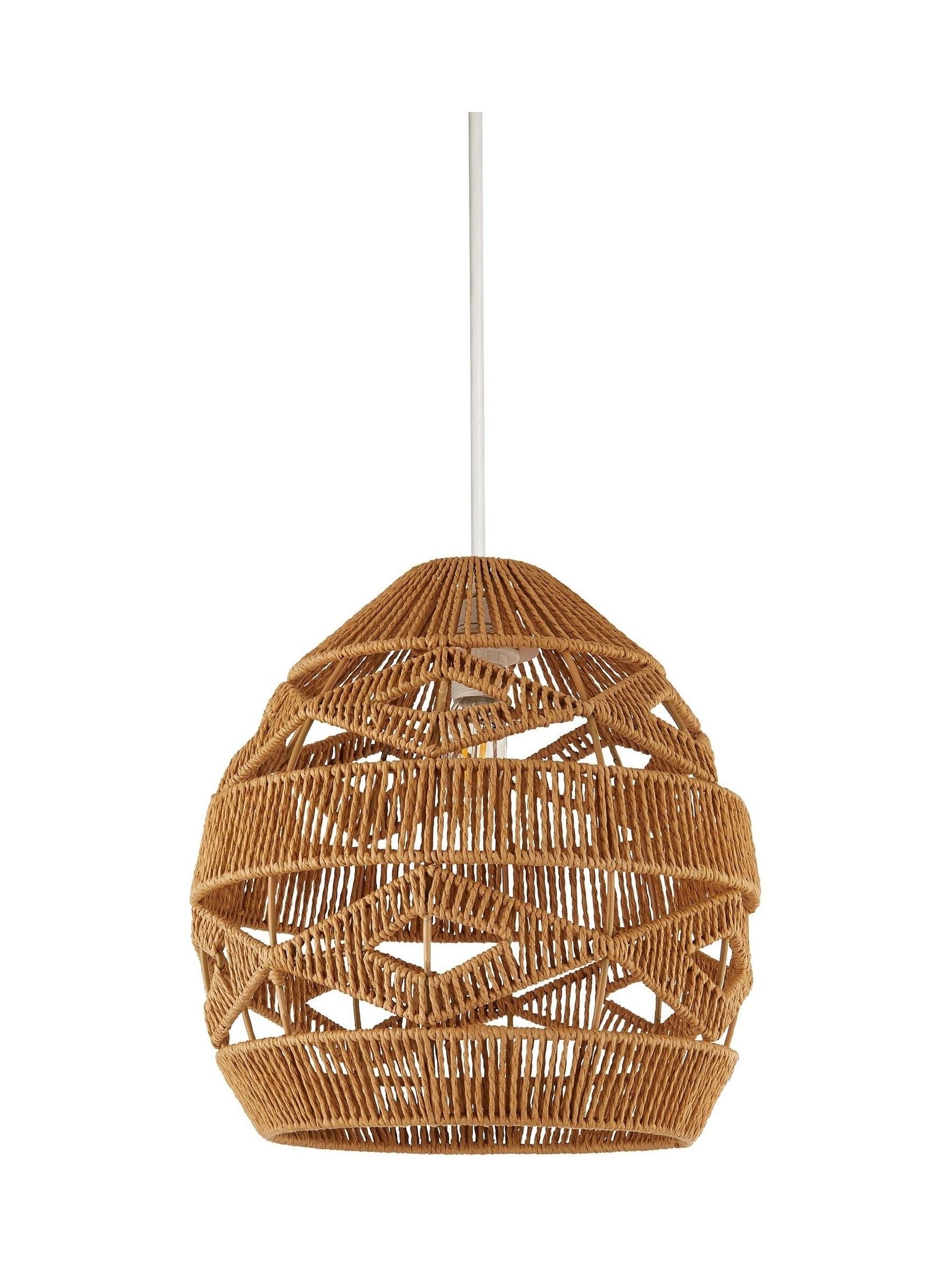 Searchlight Kaia woven rattan pendant light - British product