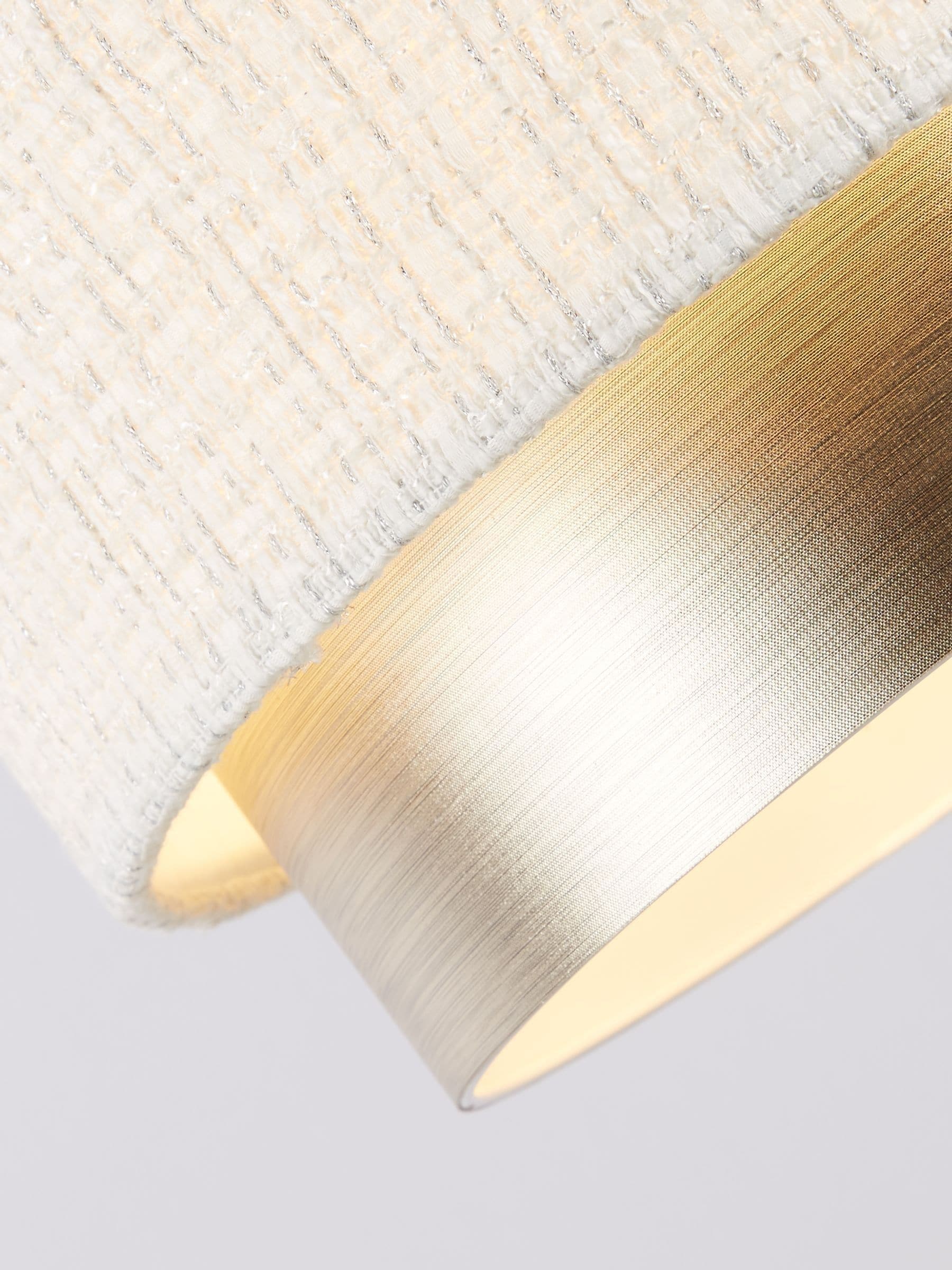 Searchlight Dahlia two-tier lampshade in white and champagne, UK version