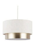 Searchlight Dahlia two-tier lampshade in white and champagne, UK version