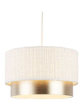 Searchlight Dahlia two-tier lampshade in white and champagne, UK version