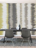 Origin Murals olive green charcoal linear stripe wall mural - British product