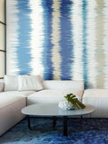 Origin Murals Olive Green and Charcoal Linear Stripe Wall Mural 2.8m x 3.5m