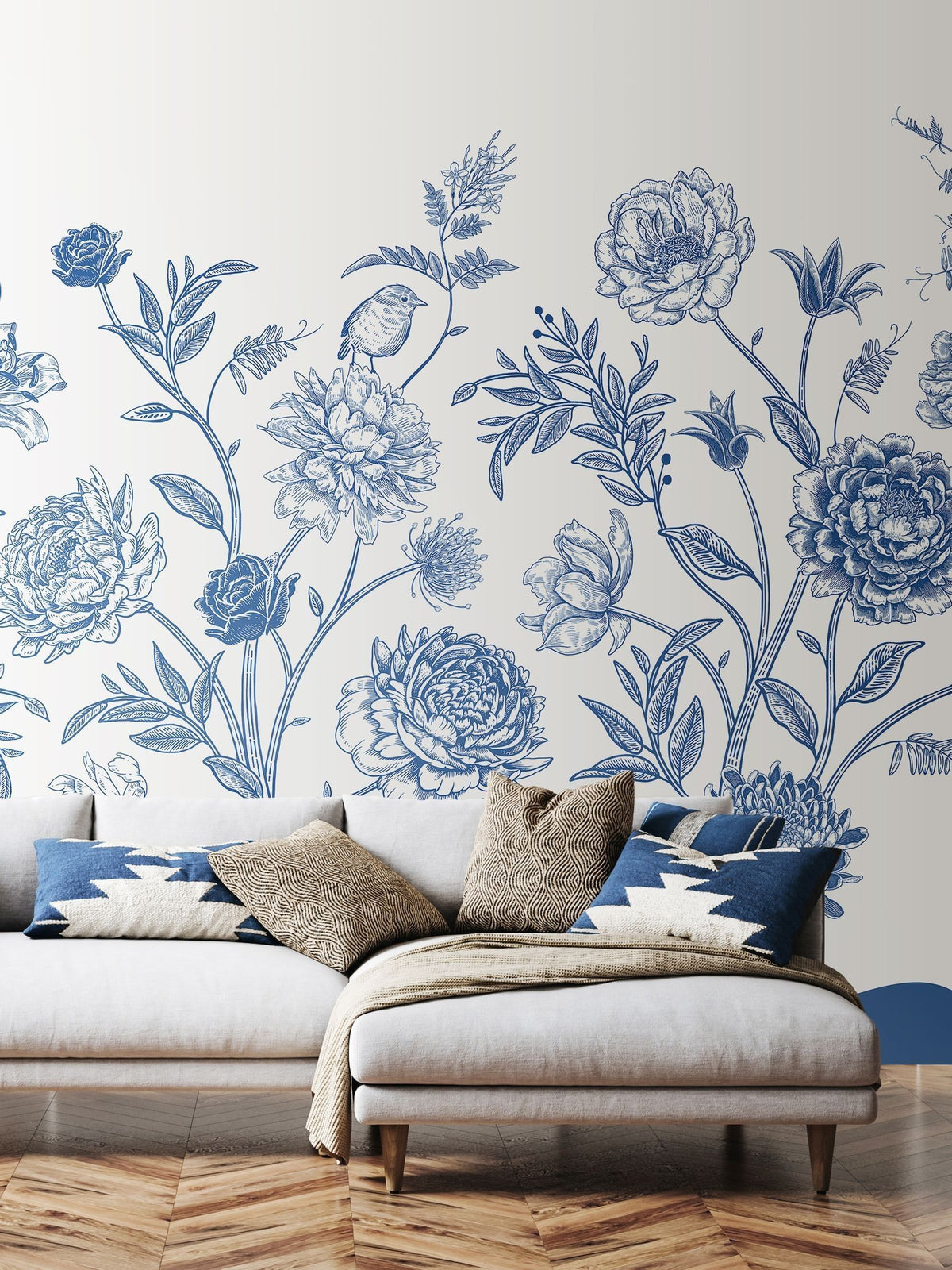 Origin Murals mural Jacobean Rose Trail 2.8x3.5m - British product
