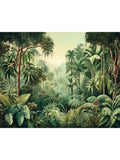 Origin Murals Green Jungle Trees 2.8m x 3.5m Wall Mural