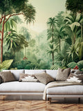 Origin Murals Green Jungle Trees 2.8m x 3.5m Wall Mural