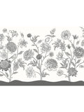 Origin Murals skeleton leaf wall mural in black and white (British brand)