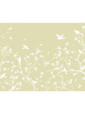 Origin Murals wallpaper sample Soft Green Blossom Trail A4 (British brand)
