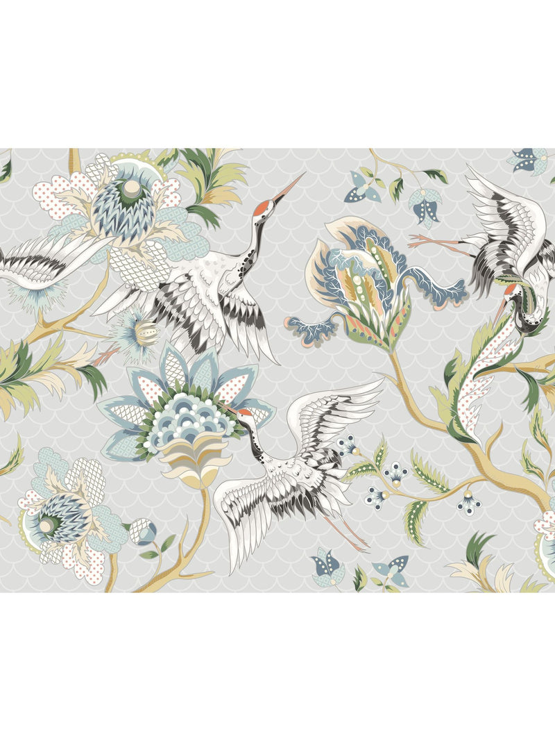 Origin Murals Grey Cranes in Flight A4 Wallpaper Sample