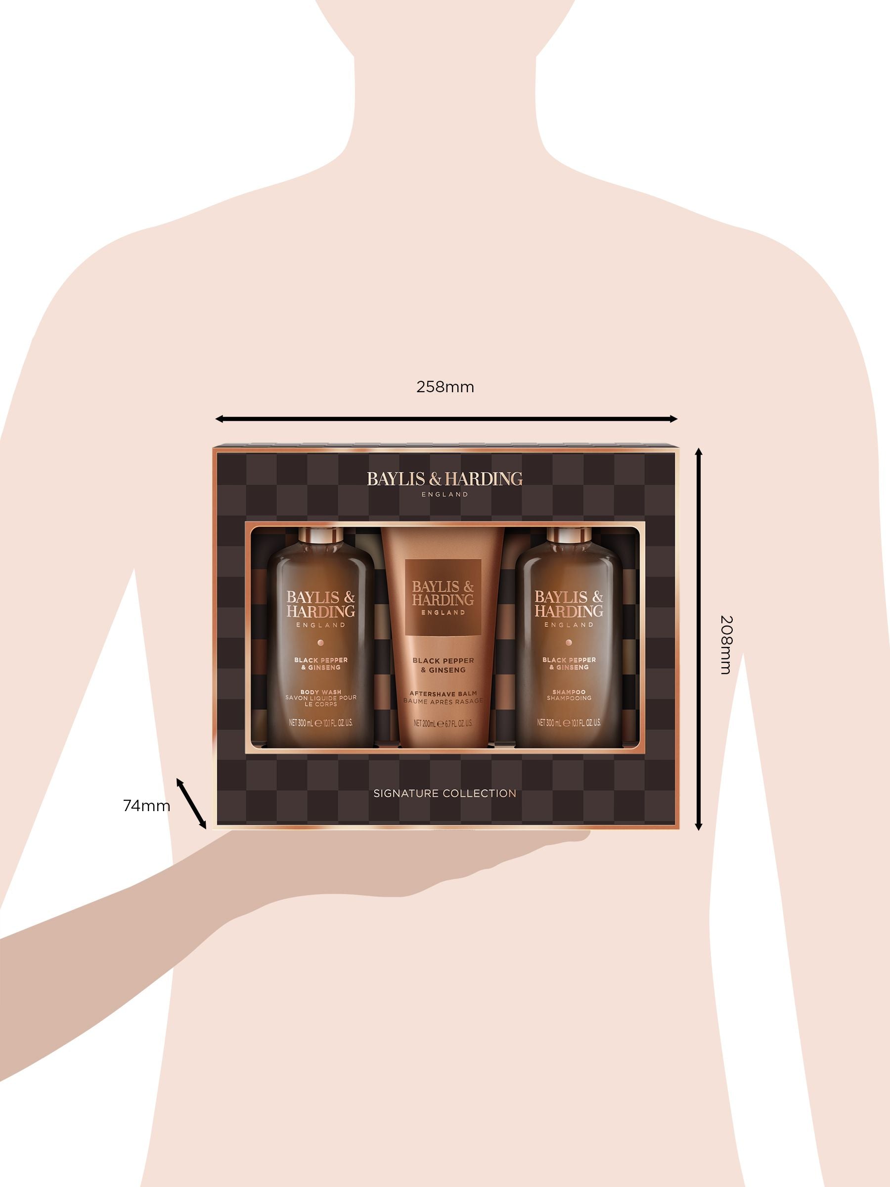 Baylis & Harding black pepper and ginseng men's grooming gift set - British product